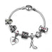 Smooth Metal Clasp Charm Bracelet